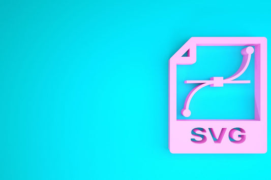 SVG file on blue background