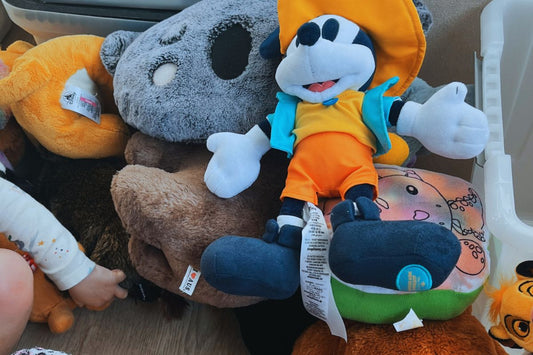 A pile of messy toys