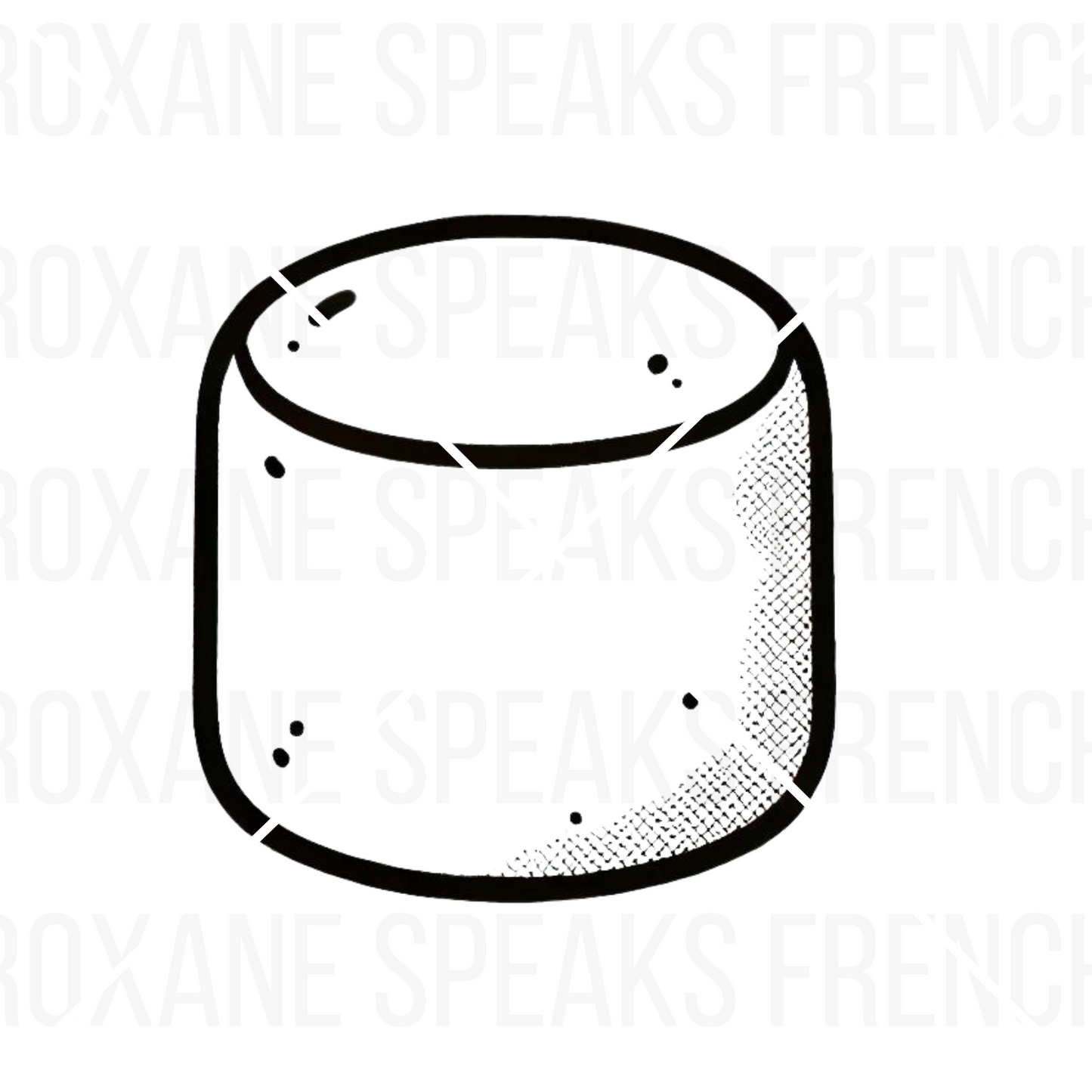 Simple hand-drawn marshmallow SVG outline, perfect for crafting, DIY projects, and vinyl cutting.