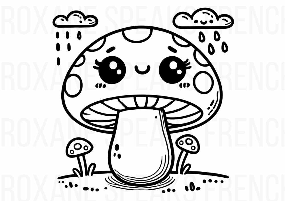 Mushroom Coloring Pages - Printable Pages PDF For Kids And Toddlers (5 Pages)