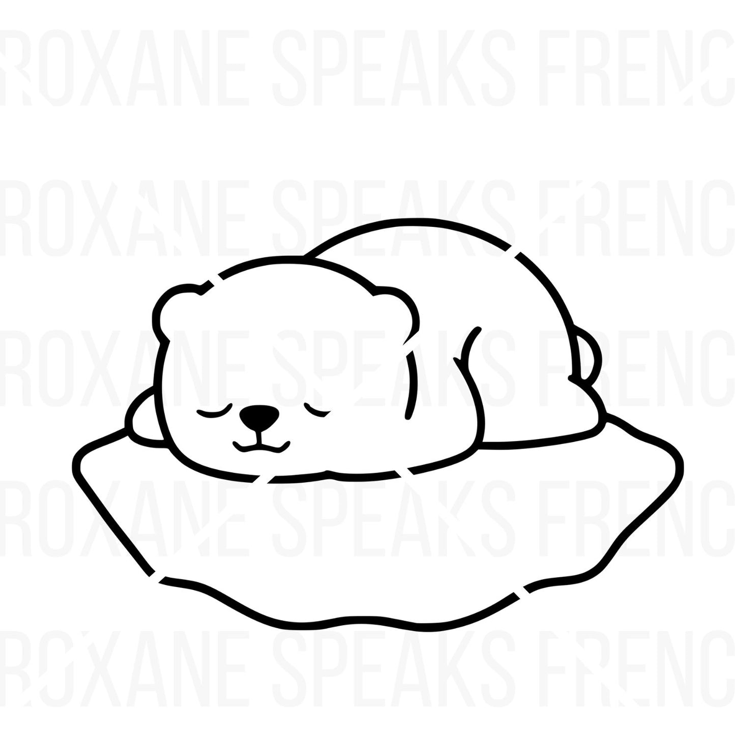 A minimalist black and white polar bear SVG outline, designed for use with Cricut, Silhouette, and laser-cutting machines. The clean lines and simple silhouette make it perfect for DIY crafts, T-shirts, vinyl decals, and sublimation printing. This high-quality digital file is fully scalable and optimized for precision cutting