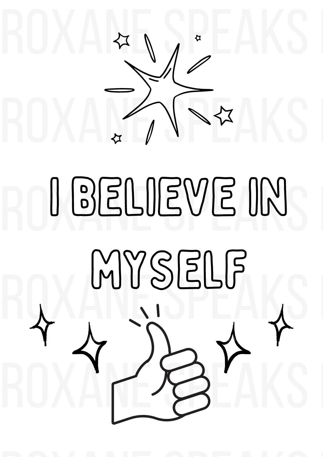 Daily Affirmation Coloring Pages - Printable Preschool Worksheets for Kids