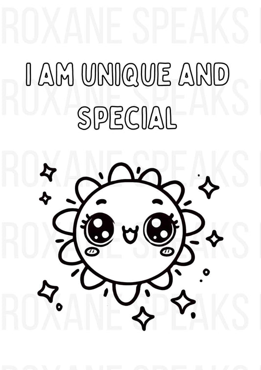 Daily Affirmation Coloring Pages - Printable Preschool Worksheets for Kids