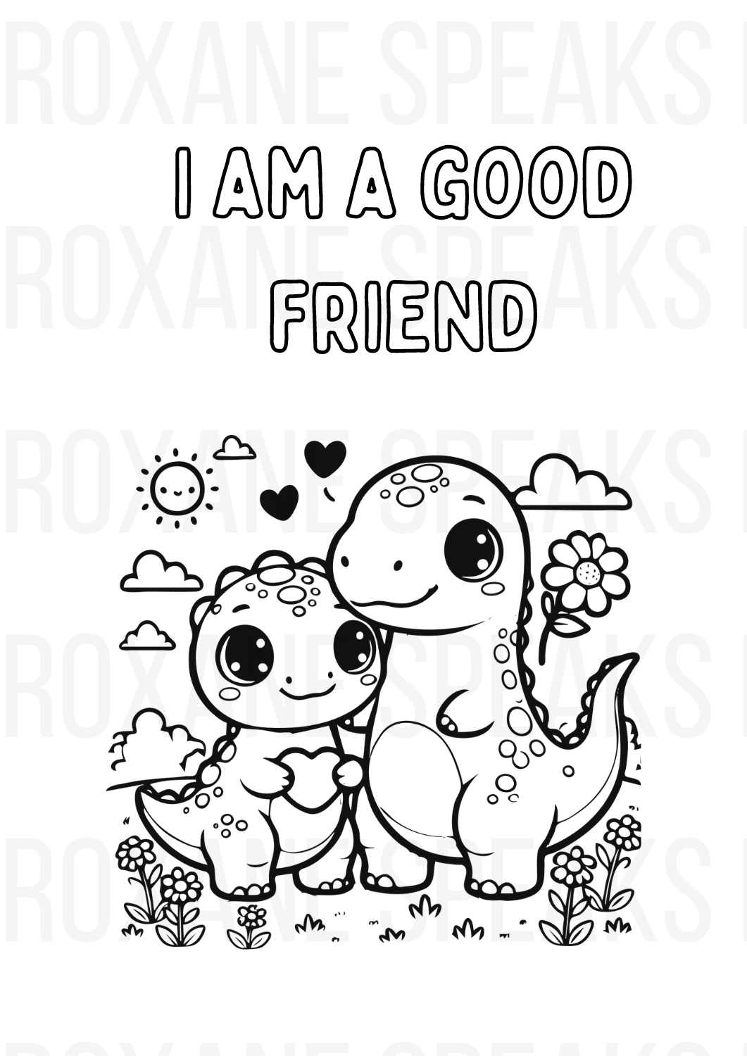 Daily Affirmation Coloring Pages - Printable Preschool Worksheets for Kids