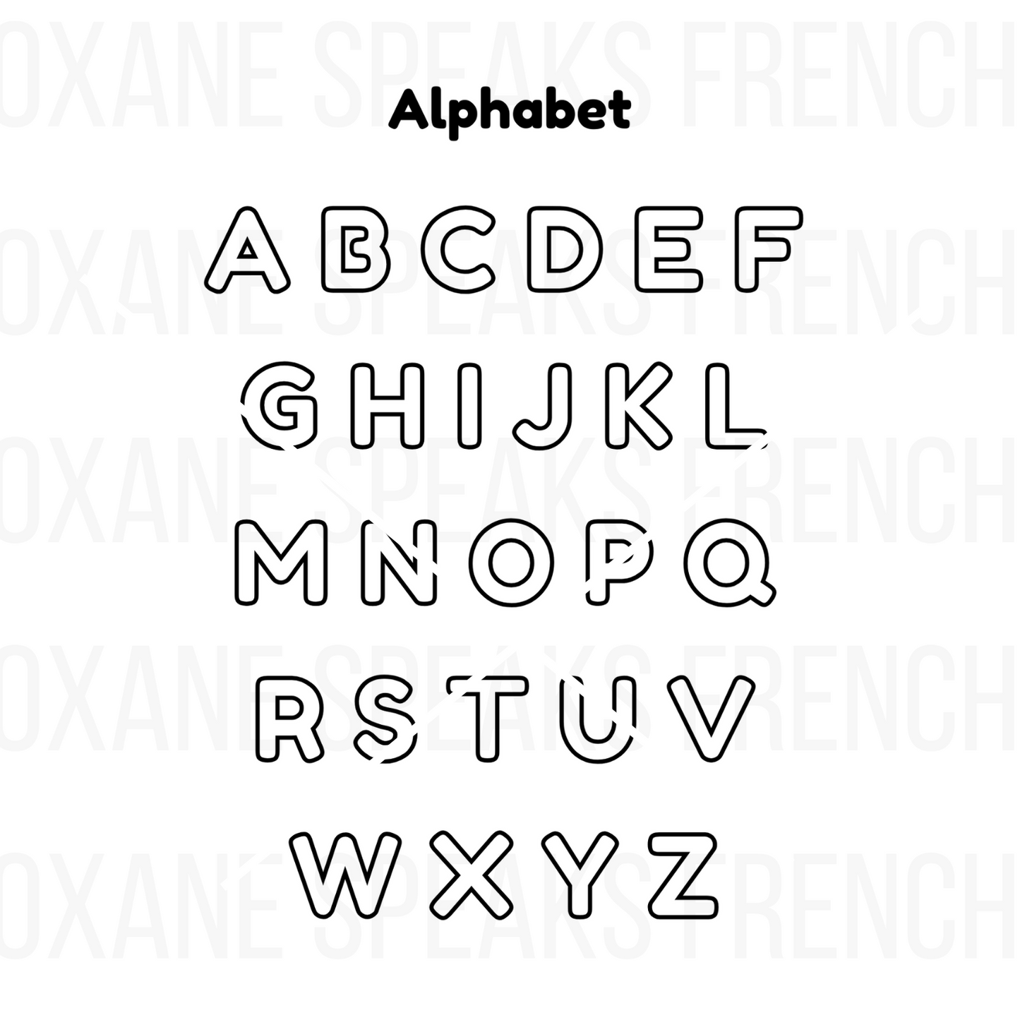 Alphabet Coloring Page - Printable PDF Worksheet For Kids