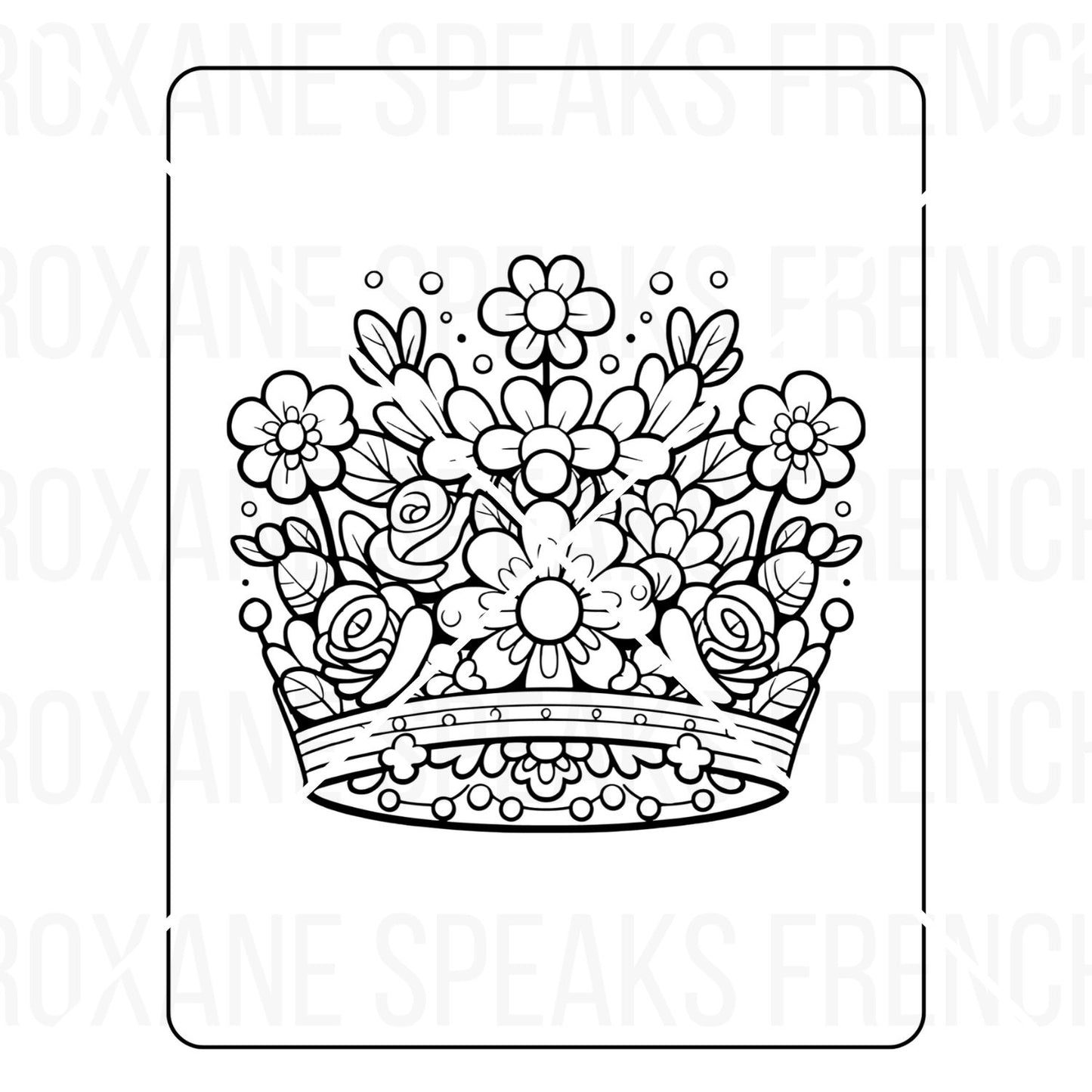 Beautiful Flower Crown To Color