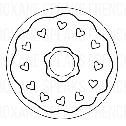 Heart-Shaped Donut Clipart | Valentine's Day SVG For Cricut