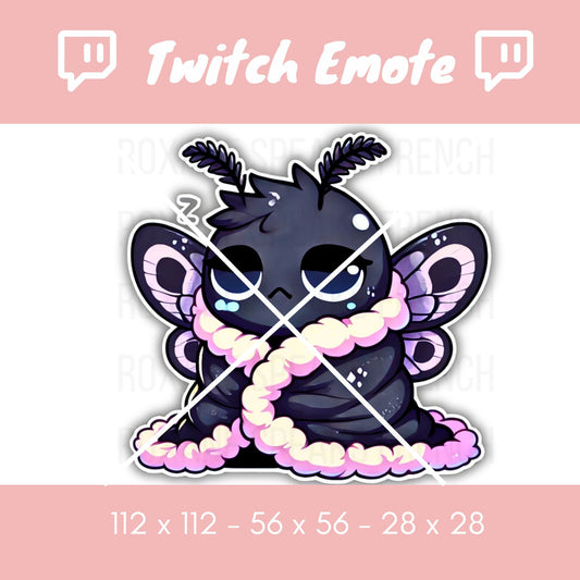 Add a touch of cozy charm to your streams with this Sleepy Mothman Twitch Static Emote With Blanket! Perfect for Twitch and Discord, this adorable emote features a chibi-style Mothman snugly wrapped in a soft pink and white blanket, exuding sleepy and relaxed vibes. Designed to capture moments of rest, comfort, or even playful laziness, this high-quality PNG emote is optimized for all standard emote sizes (112x112, 56x56, and 28x28). Its transparent background ensures seamless integration into your chat, ma