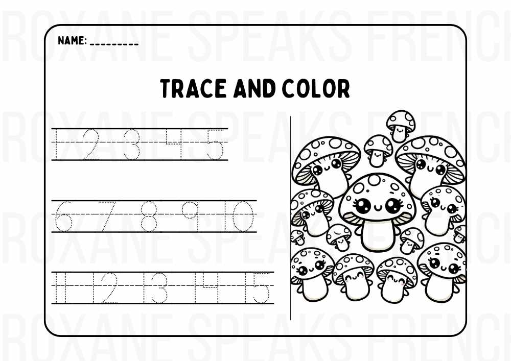 Mushroom Coloring Pages - Printable Pages PDF For Kids And Toddlers (5 Pages)