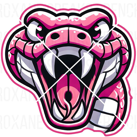 Pink Snake Head Emote With Open Mouth