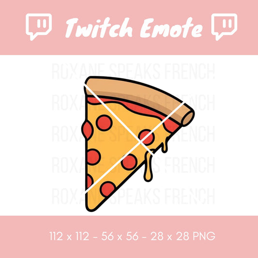 Yellow And Red Pizza Emote For Twitch And Discord