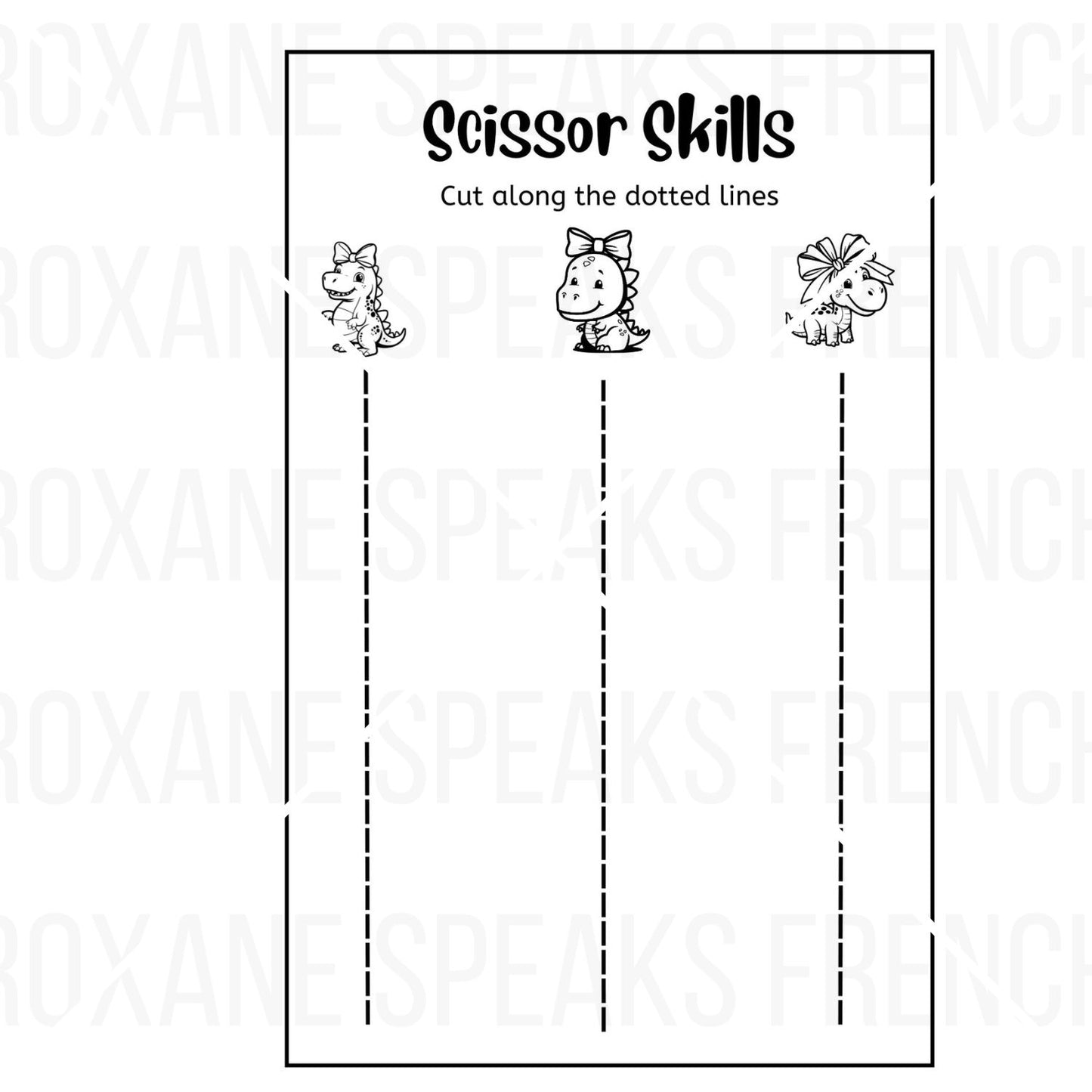 Girl Dinosaur Printable Coloring Pages PDF For Kids And Birthday Party Favors Bags