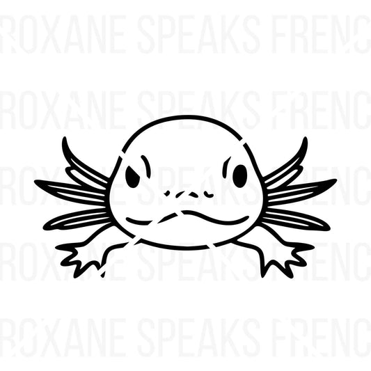 A cute axolotl SVG outline with clean, bold lines, perfect for Cricut, Silhouette, Glowforge, and laser cutting machines. This minimalist axolotl clipart is ideal for vinyl decals, T-shirts, mugs, stickers, and DIY crafts. Designed for easy cutting and weeding, it works great on cardstock, wood, acrylic, and fabric. Includes a Buy 3, Get 1 Free offer with a commercial license for small business use.