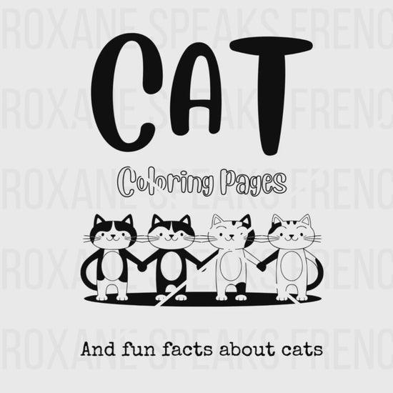 25 cute cat coloring pages for kids and cat lovers in black and white